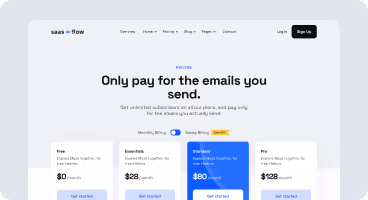 A screenshot of a pricing page.