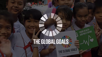 A graphic showing The Global Goals.