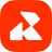 Logo of a white arrow forming a stylized letter 'R' on a red background.