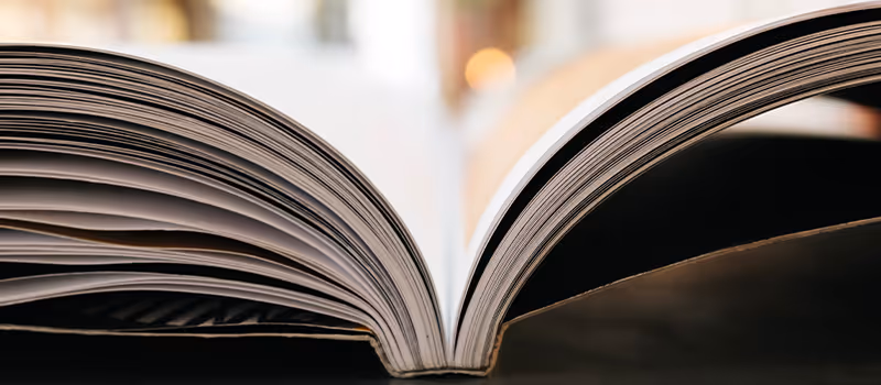 An open book.