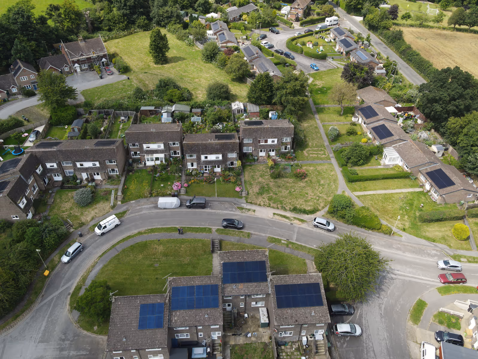 A aerial view of a neighborhoodAI-generated content may be incorrect.