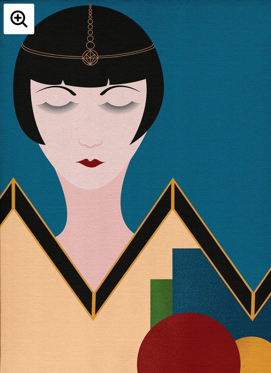Art Deco style illustration. 