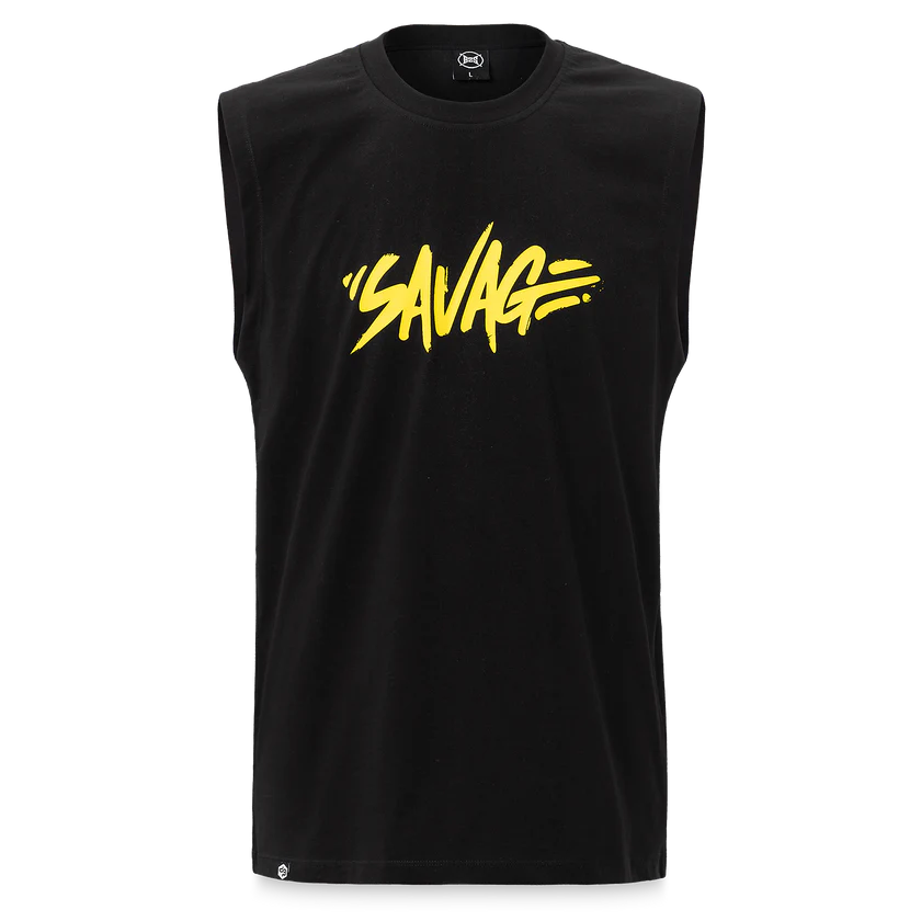 Printed Savage artwork on the front and back. Including a woven Decibel label on the front.