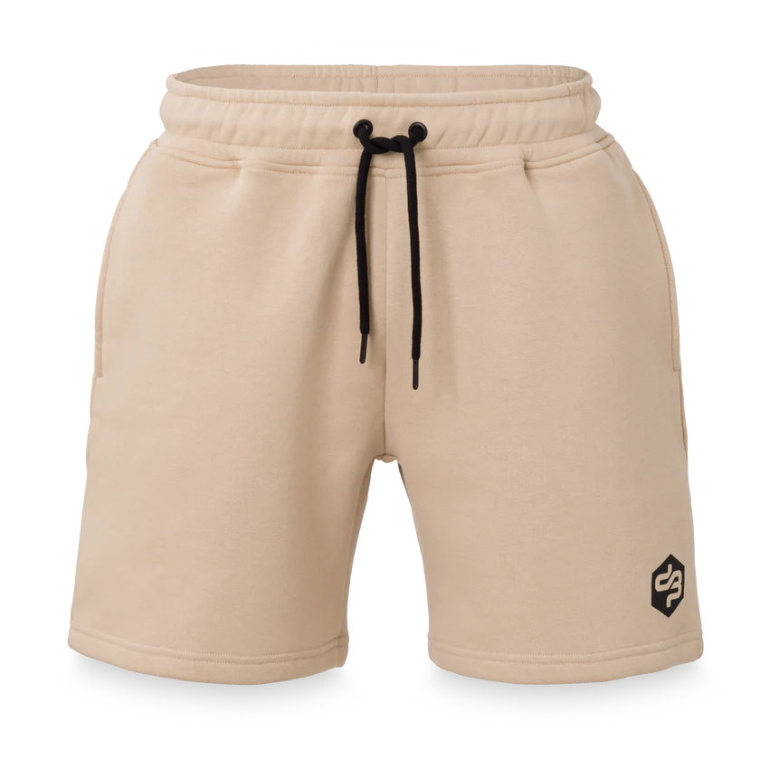 Small woven logo on the left leg.