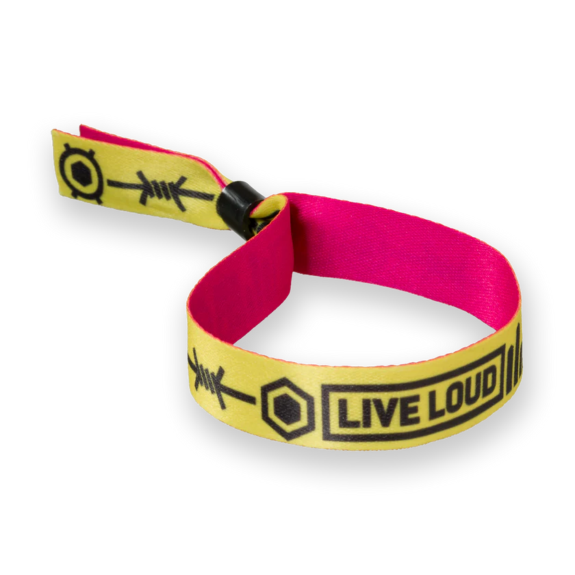 Woven logo/artwork on the front.