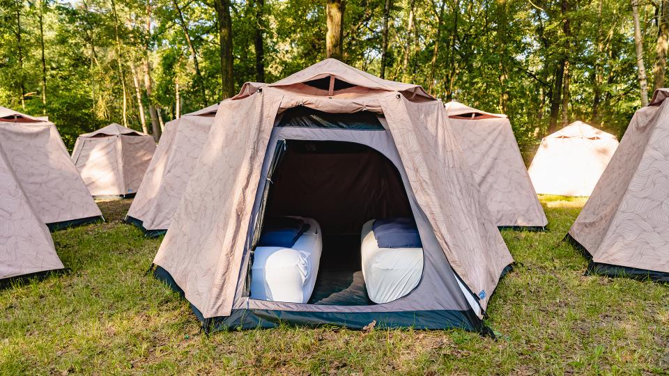 inside the regular tent