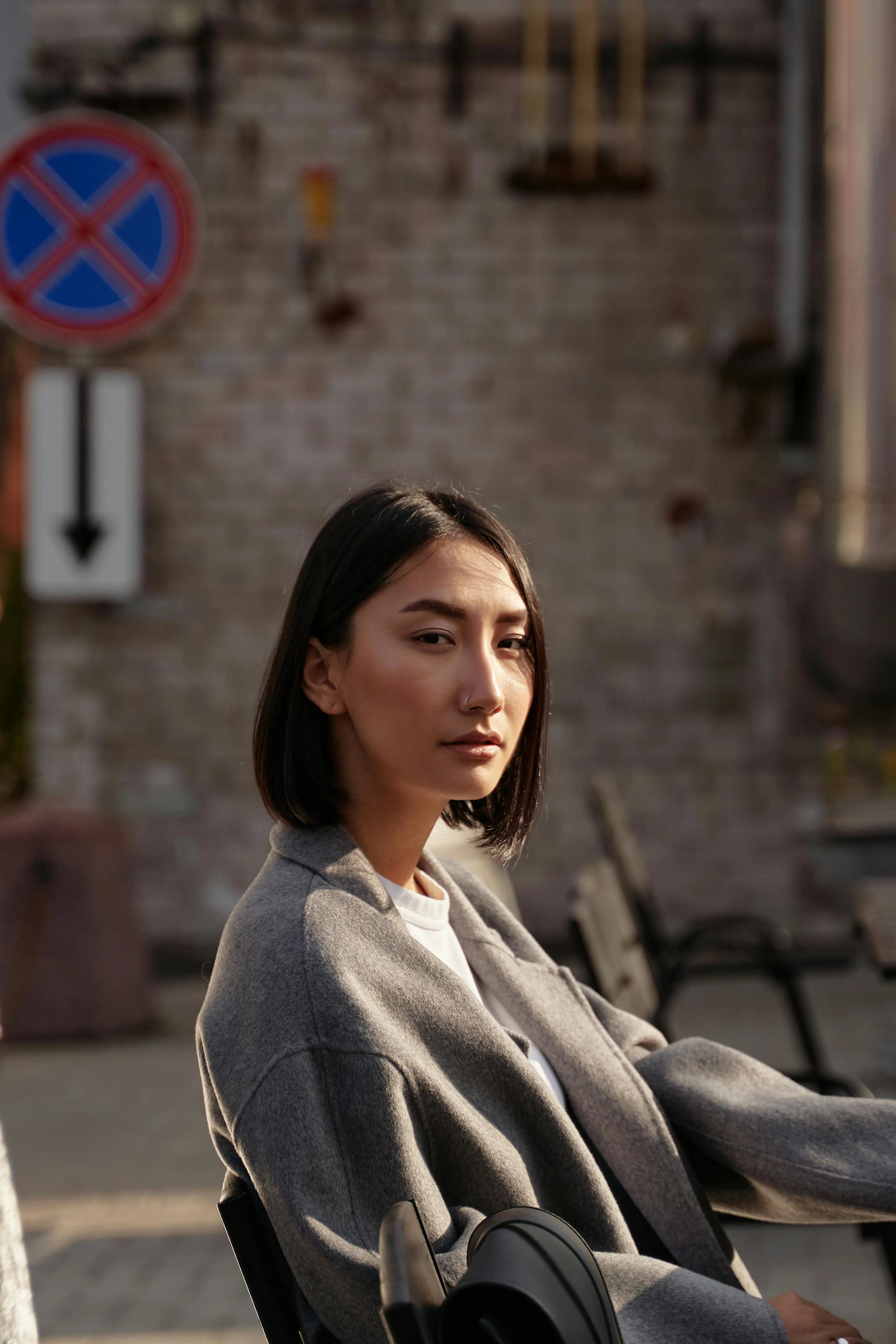 portrait of woman sit