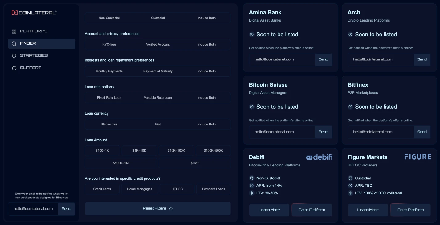Finder Dashboard