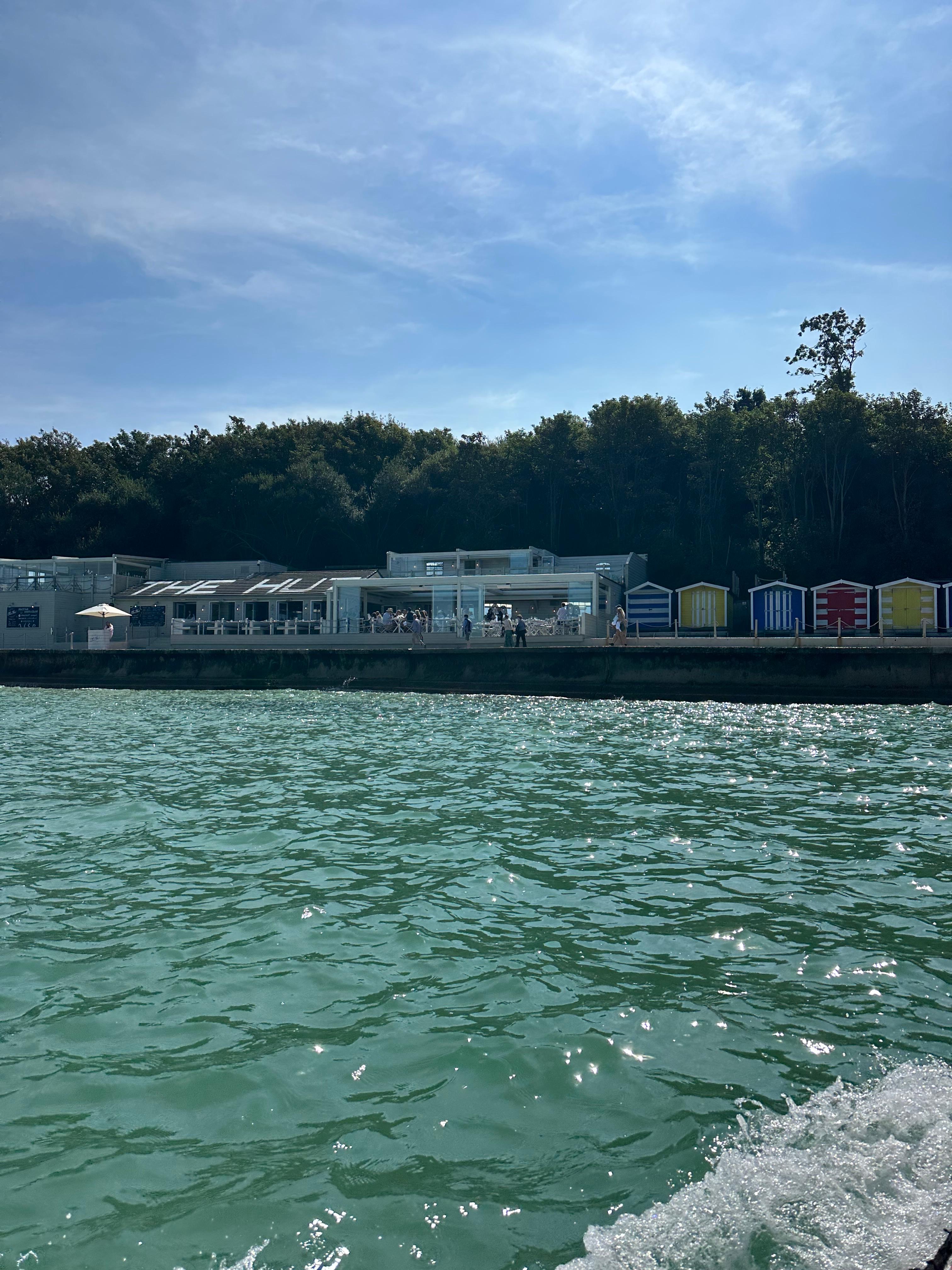charter a yacht in Poole, UK and head to the HUT for lunch 