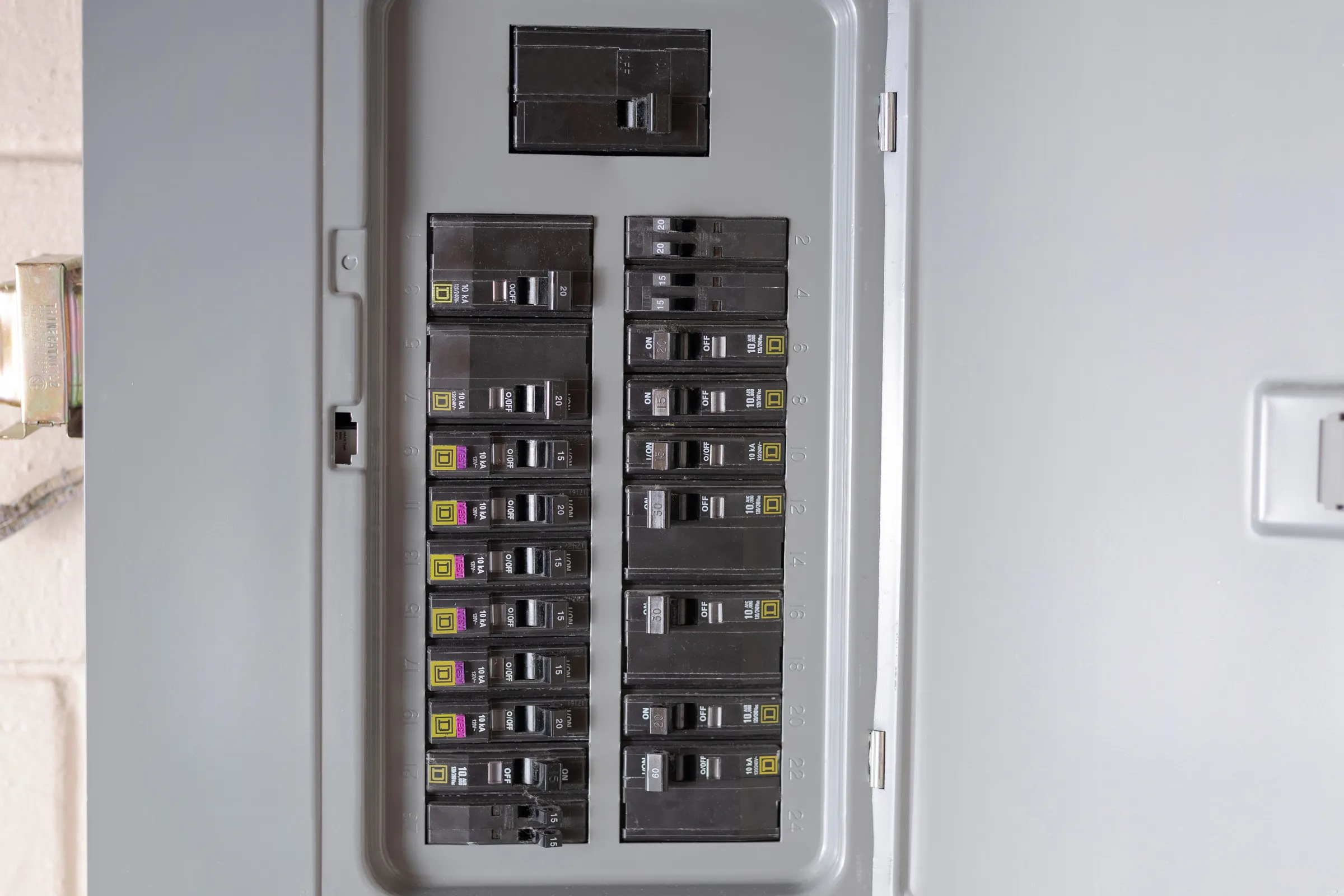 view of inside electrical panel