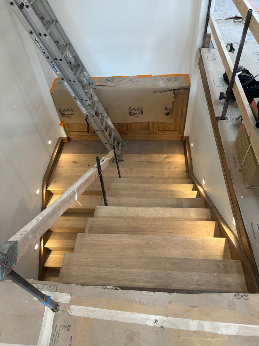 stairway with beautiful lighting