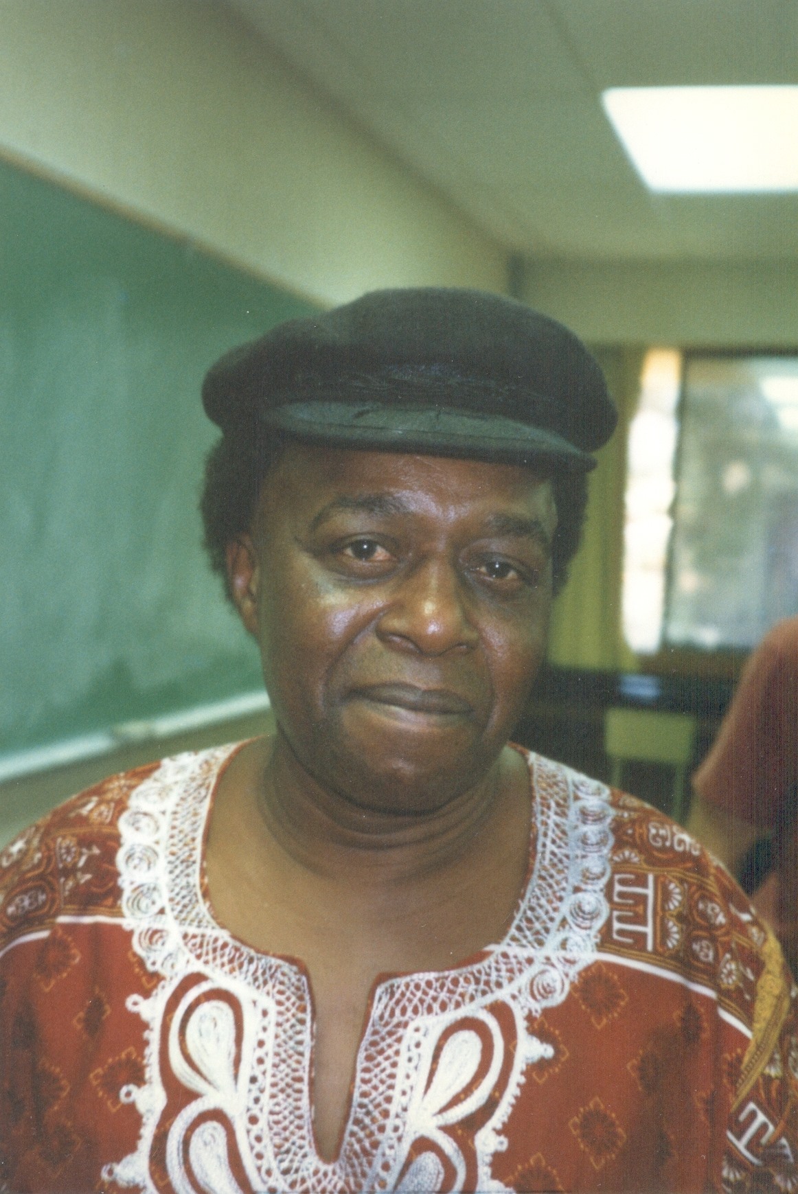 A portrait of Zimbabwean musician Dumisani Maraire.