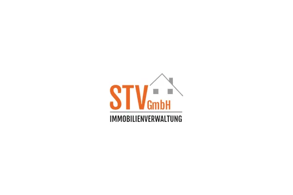 Logo von STV GmbH mit Hausgrafik und dem Text Immobilienverwaltung
