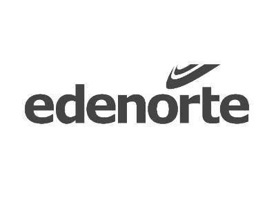 Logotipo de la empresa Edenorte con un trazo estilizado sobre el texto.