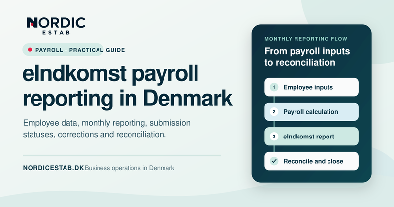 eIndkomst payroll reporting workflow in Denmark