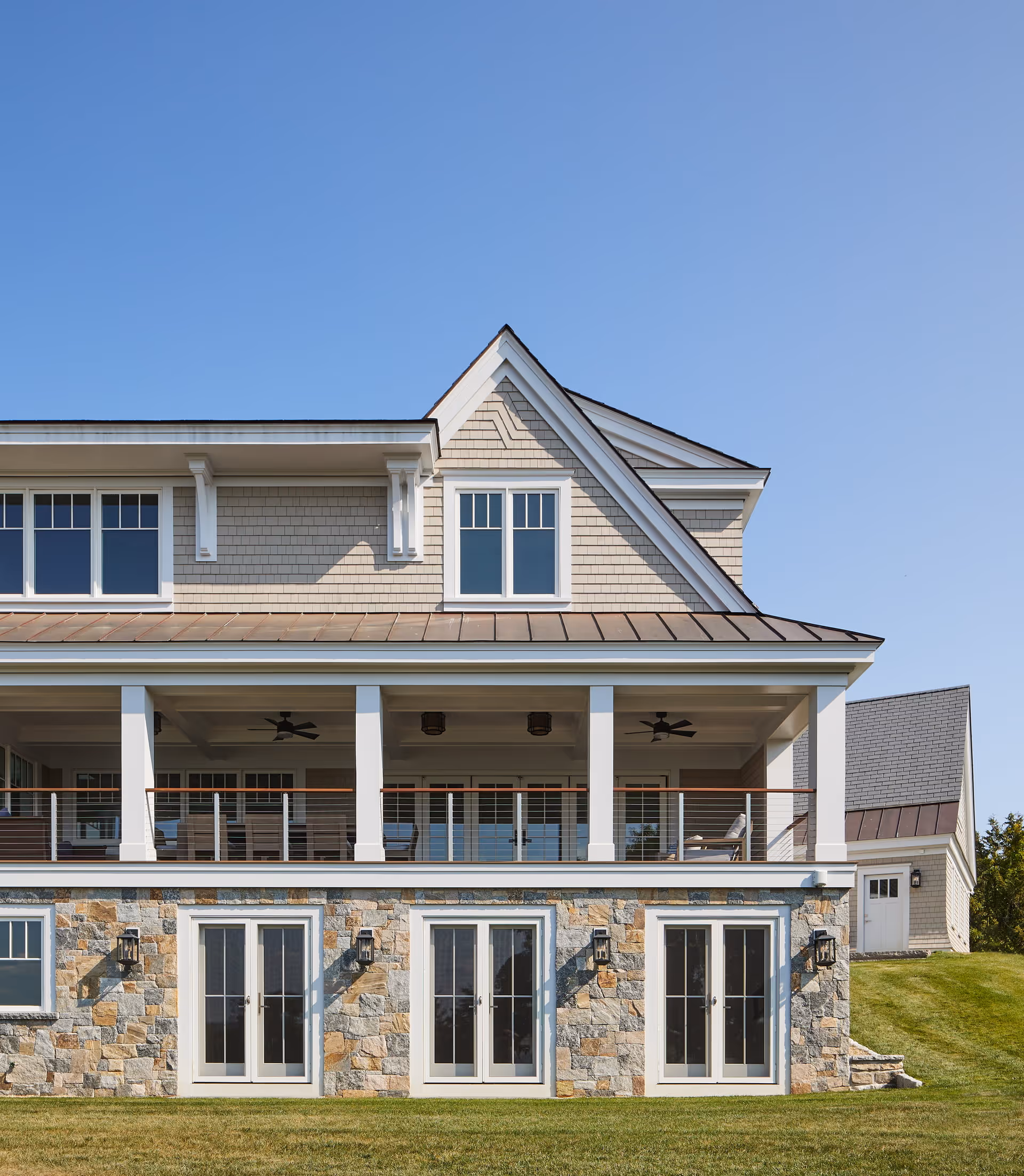 Freshly painted walls highlight a balcony patio in Coles Island Ma