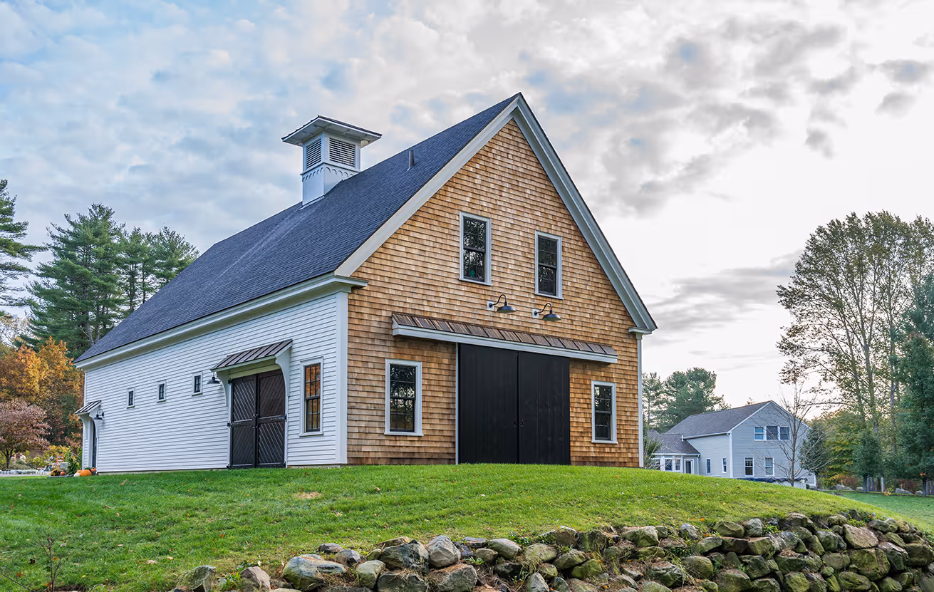 Exterior painting work on a custom home by BLC Painting in North Shore Massachusetts