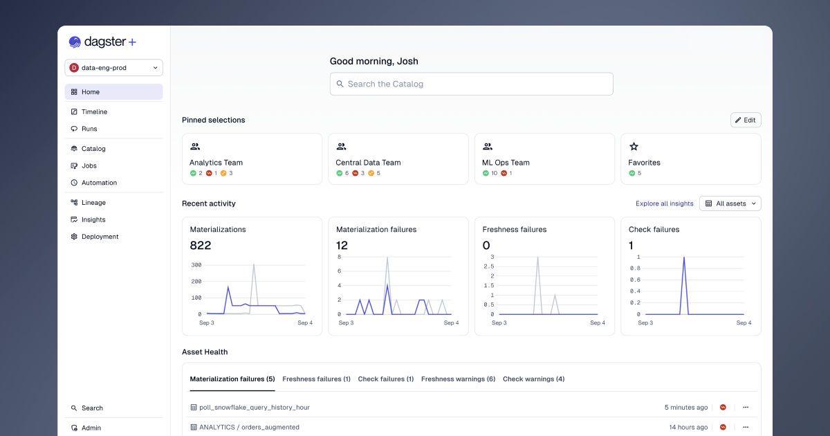Introducing the new Dagster+ UI – Your Data Platform’s Command Center