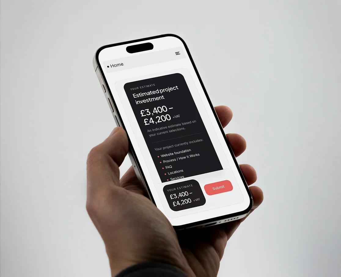 Use our Website Project Calculator to get an instant price on your Web Design needs