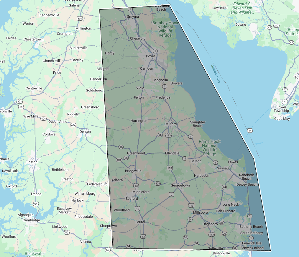 Top Roofing & Siding Service Area Map