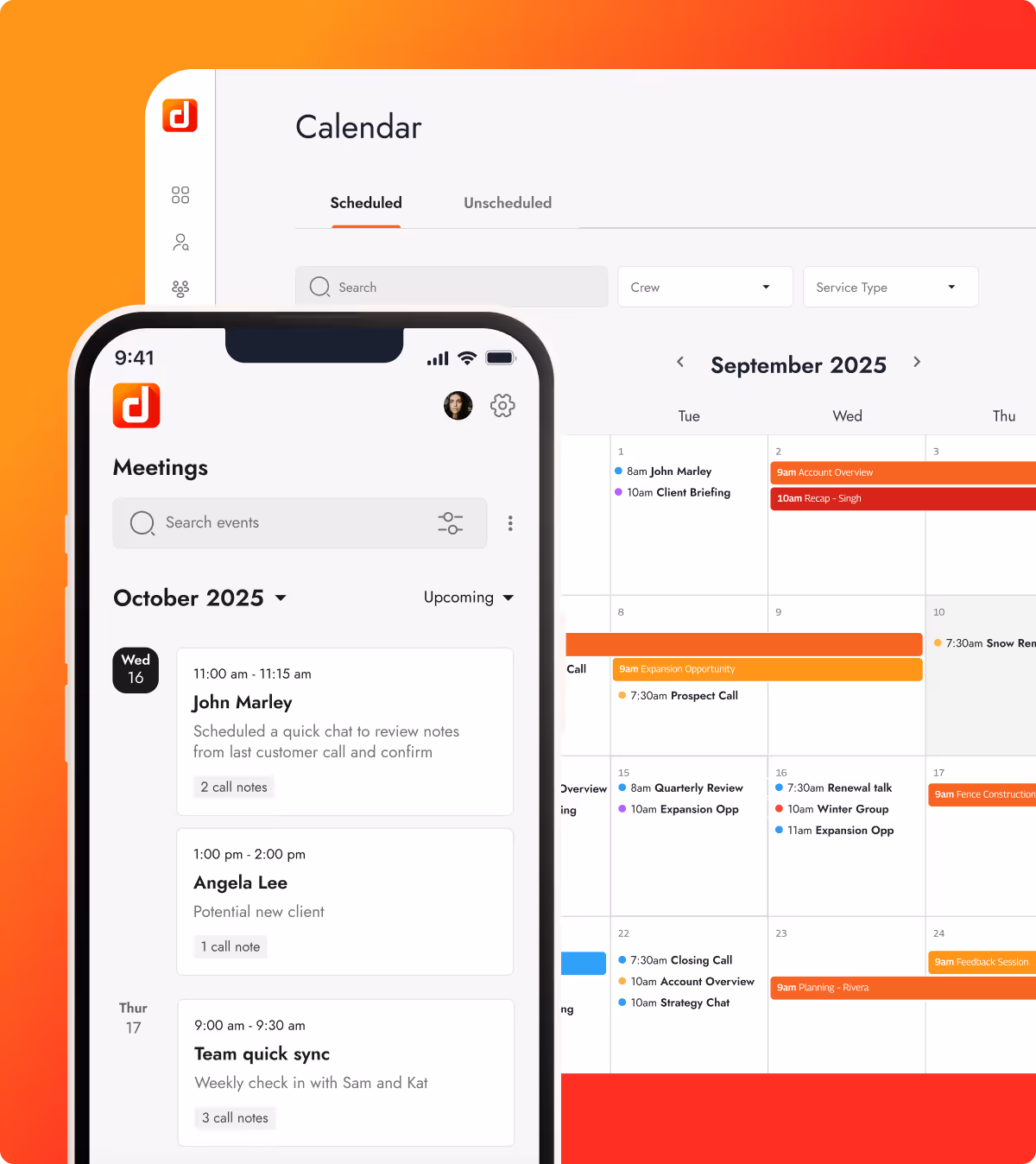 An image of an app and website about calendars