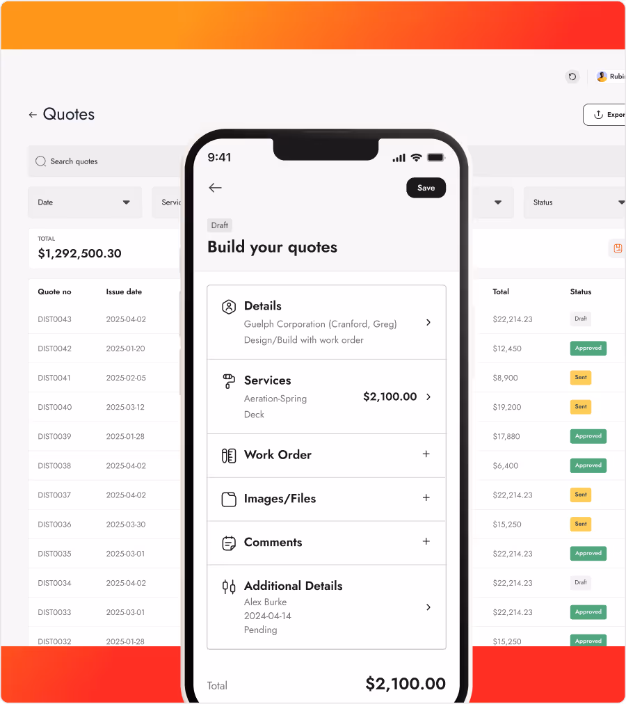 An image of an app and website of quotes