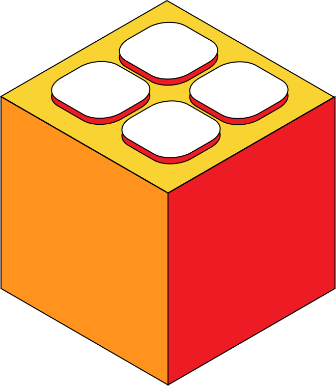Illustration of 4 squares