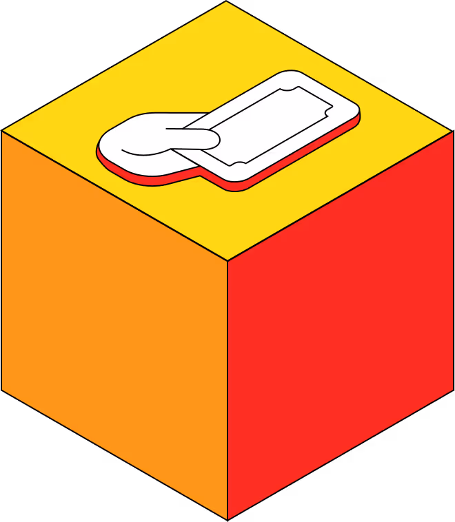 Illustration of a hand holding a credit card