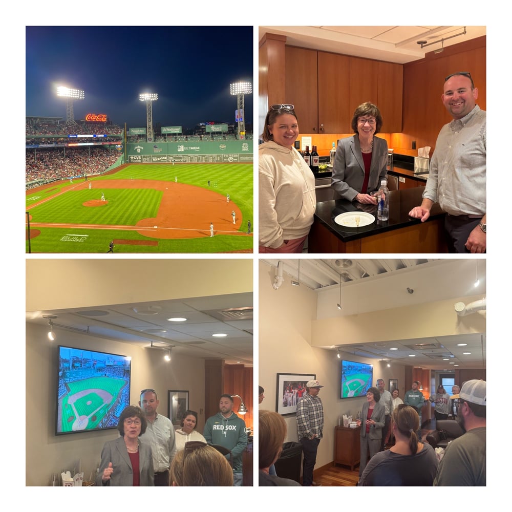 Red Sox game collage