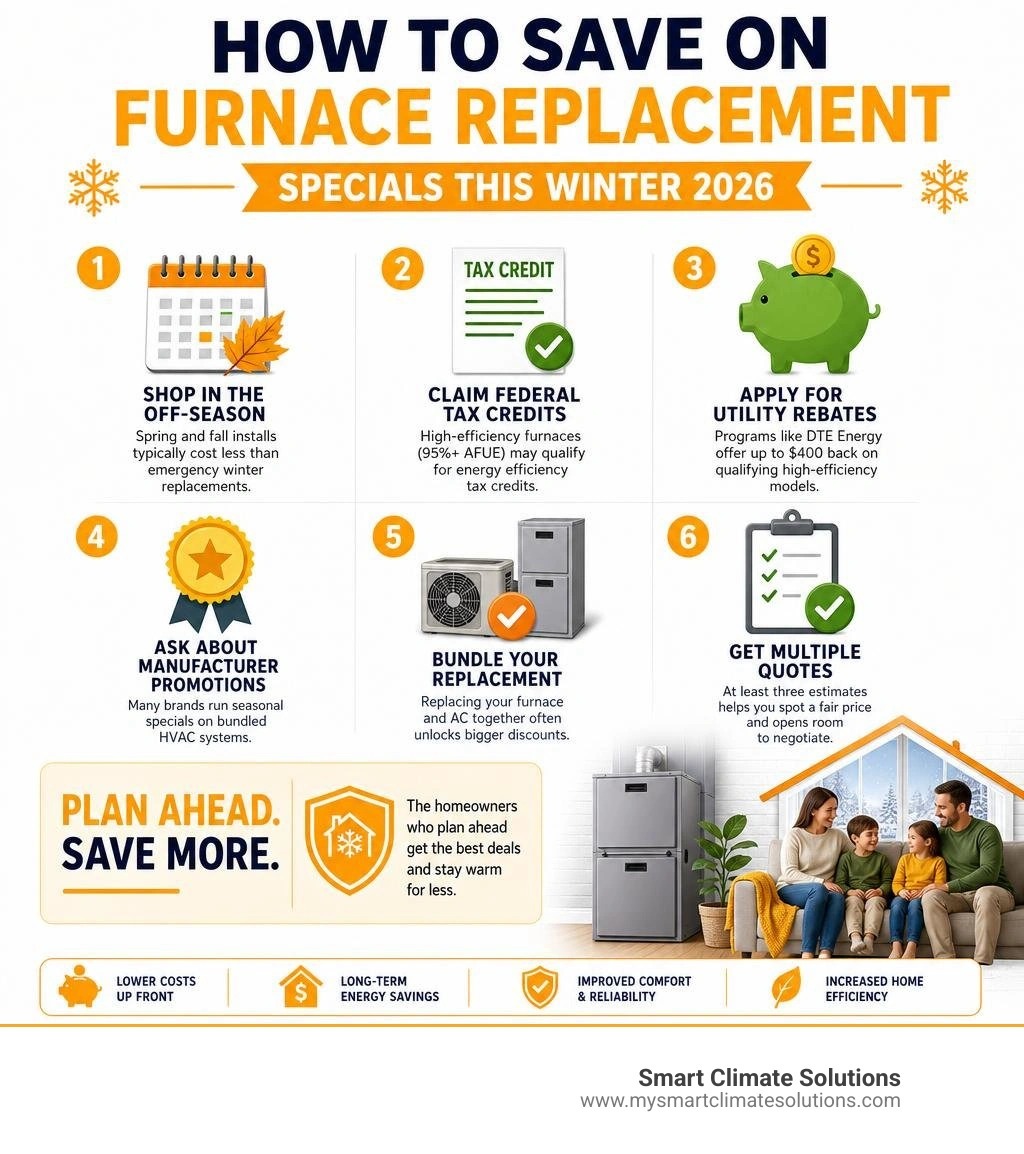 infographic showing how to save on furnace replacement specials in winter 2026 infographic infographic showing how to save on furnace replacement specials in winter 2026 infographic
