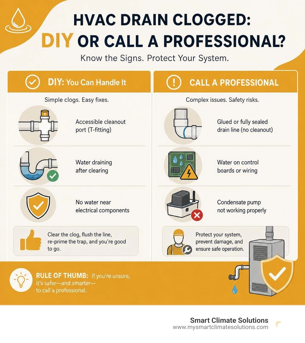 Infographic detailing when to DIY versus when to call a professional HVAC technician infographic Infographic detailing when to DIY versus when to call a professional HVAC technician infographic