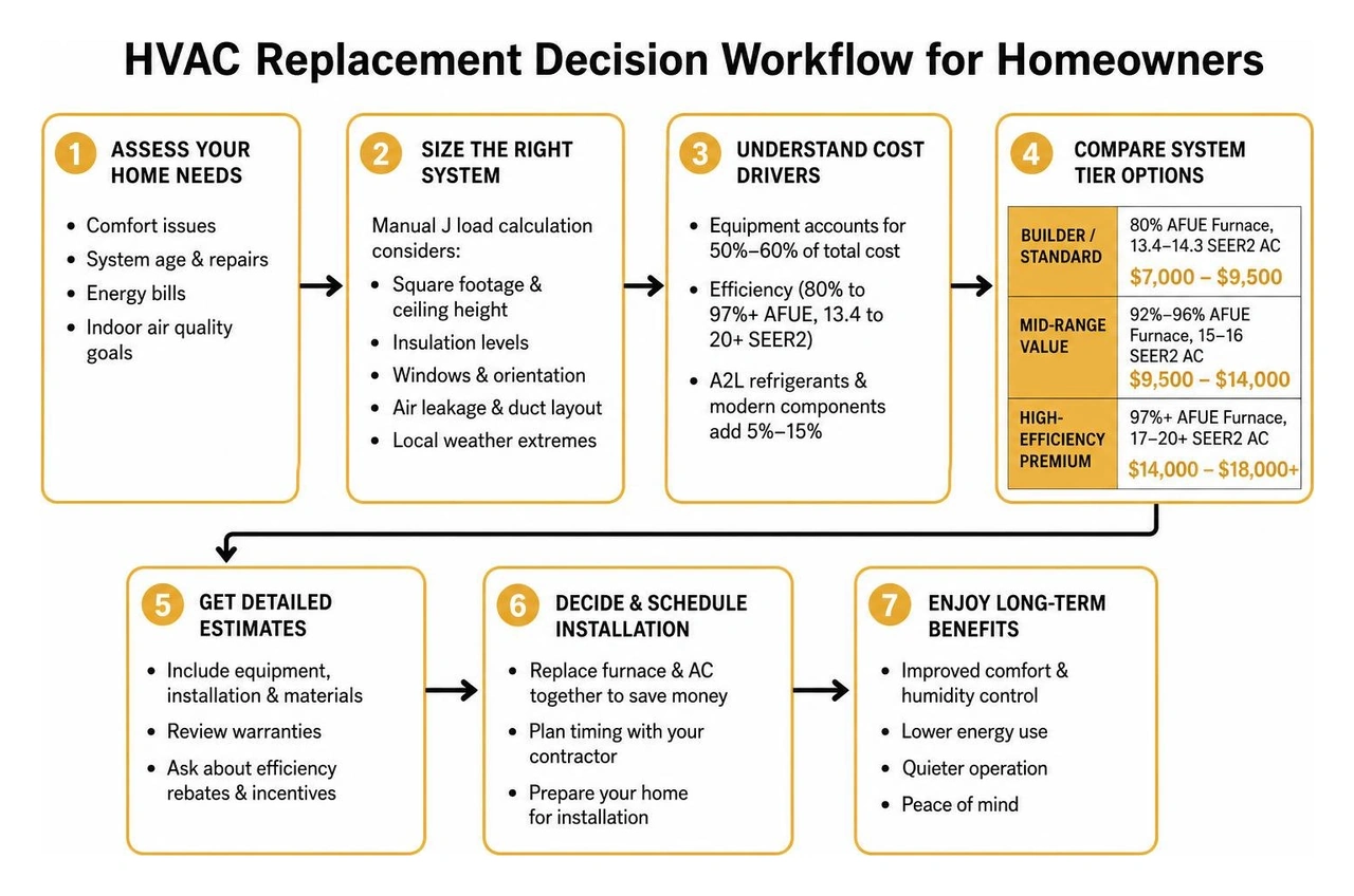 HVAC replacement decision workflow for homeowners HVAC replacement decision workflow for homeowners