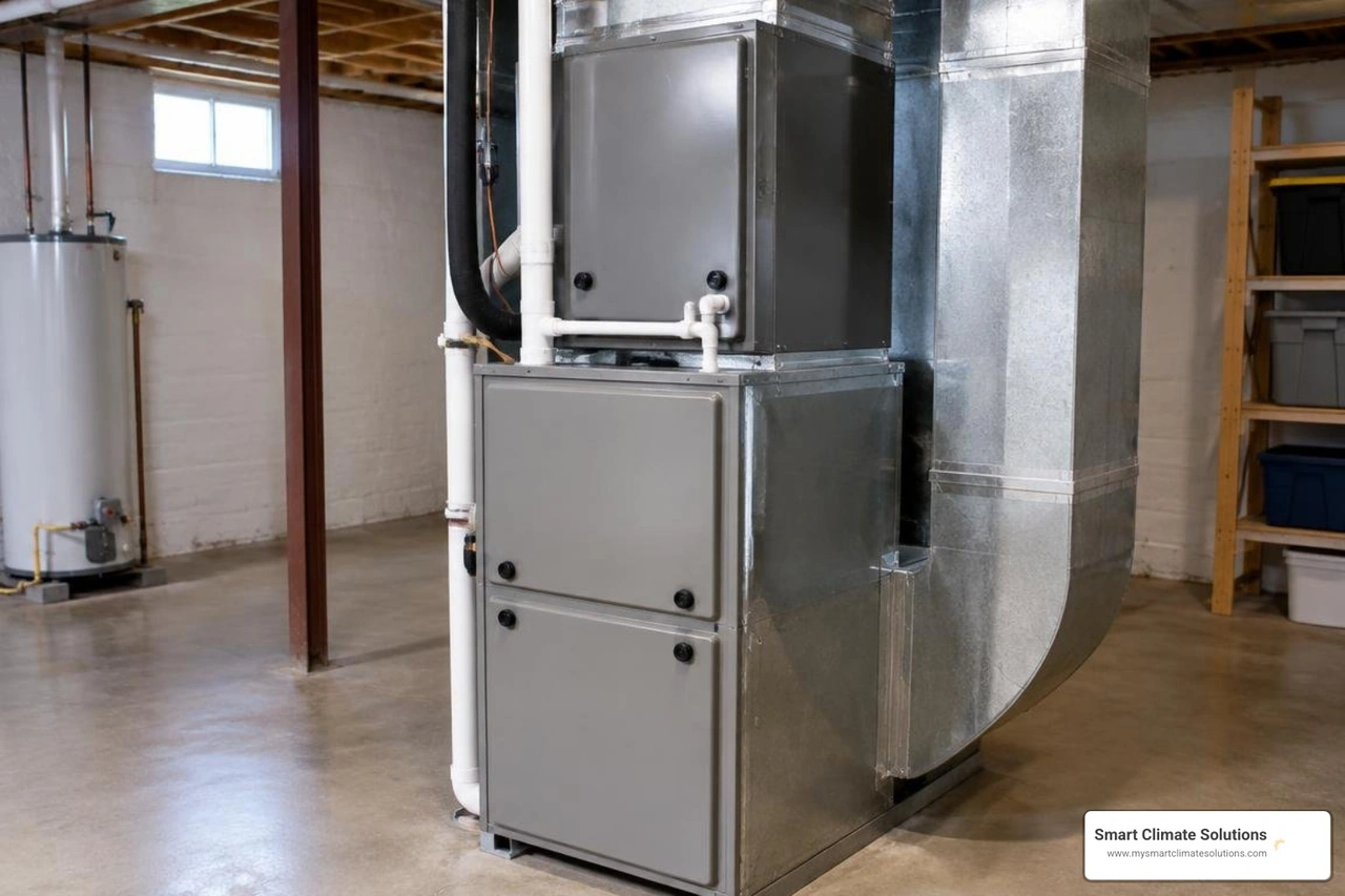 combined furnace and indoor evaporator coil system combined furnace and indoor evaporator coil system