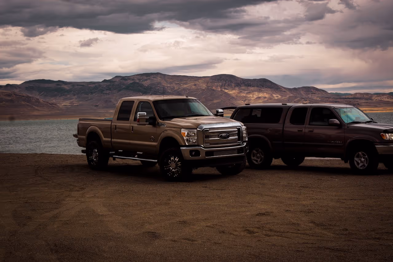 Brown ford pickup truck