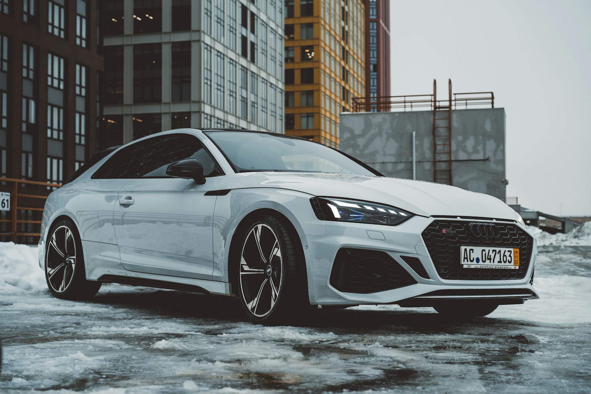 white car parked