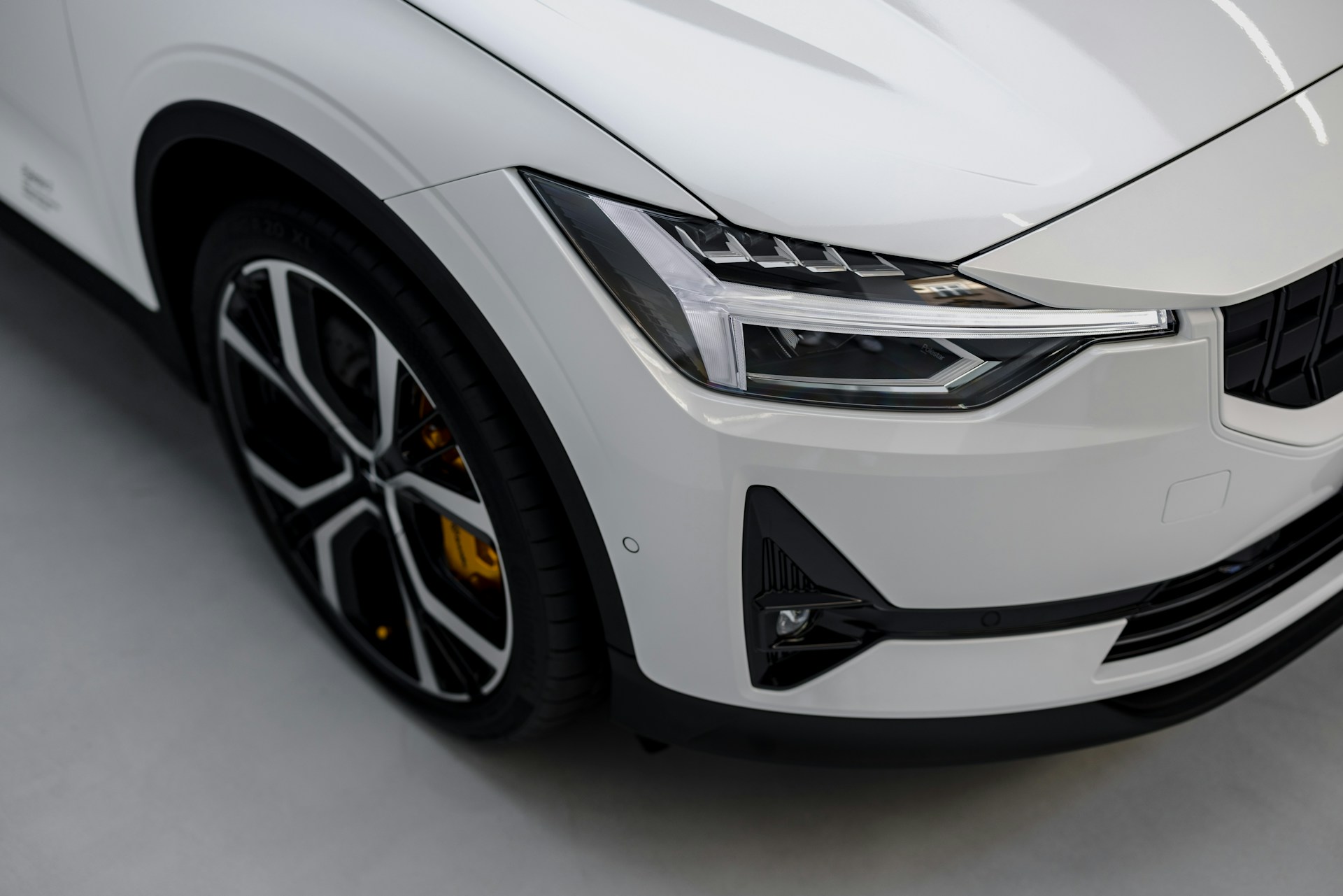 white car in garage