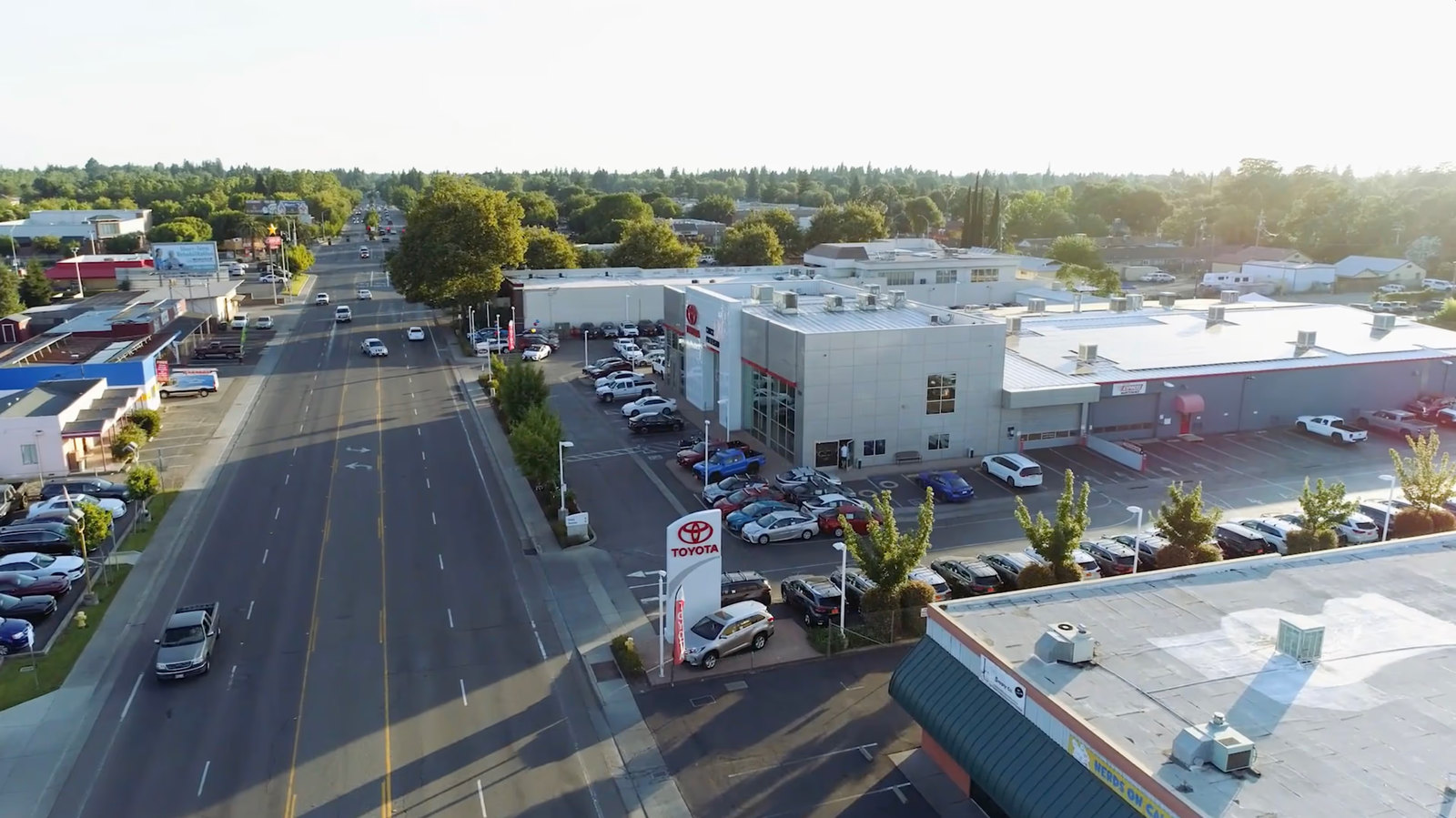 Chuck Patterson Toyota dealership seen from above