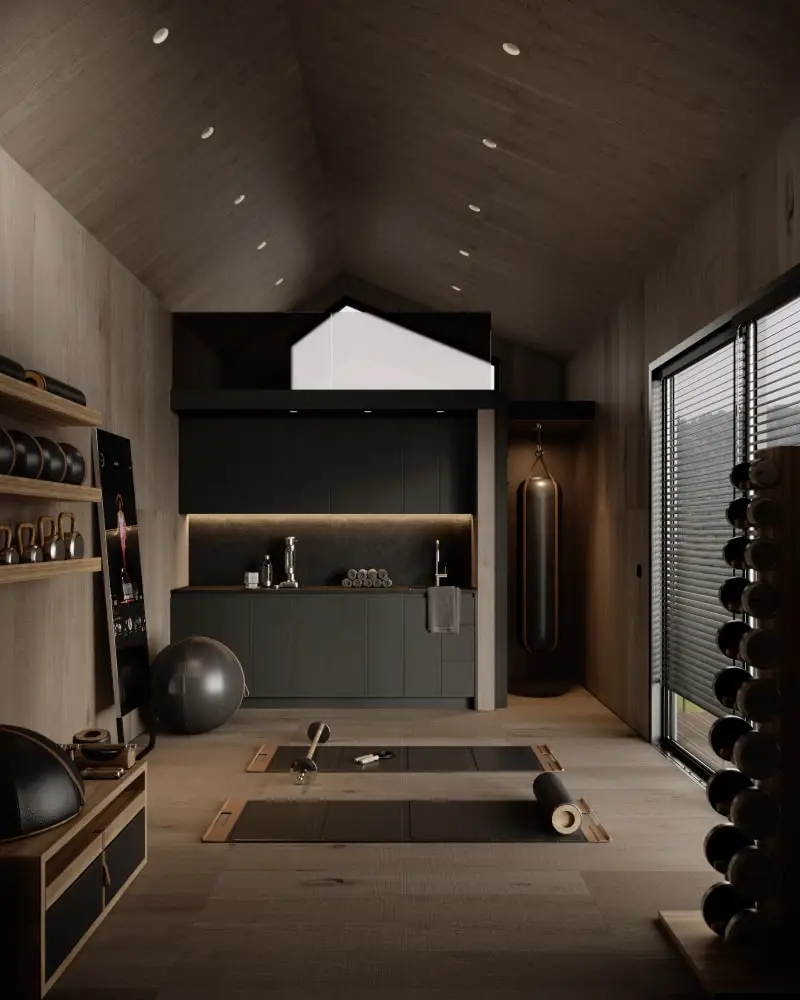 Riverside gym setup