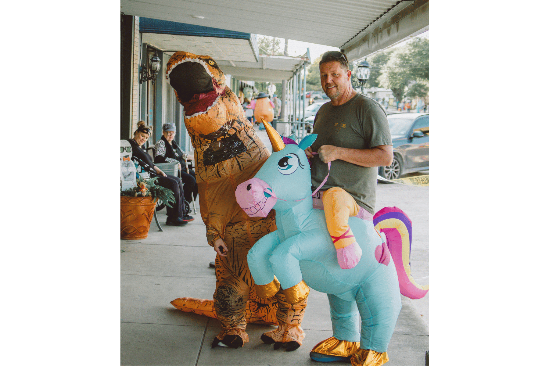 A photo of the Whitewright Chamber of Commerce staff, highlighting their dedication to economic development and community initiatives in the local area.