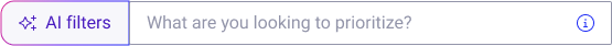 AI filters text box