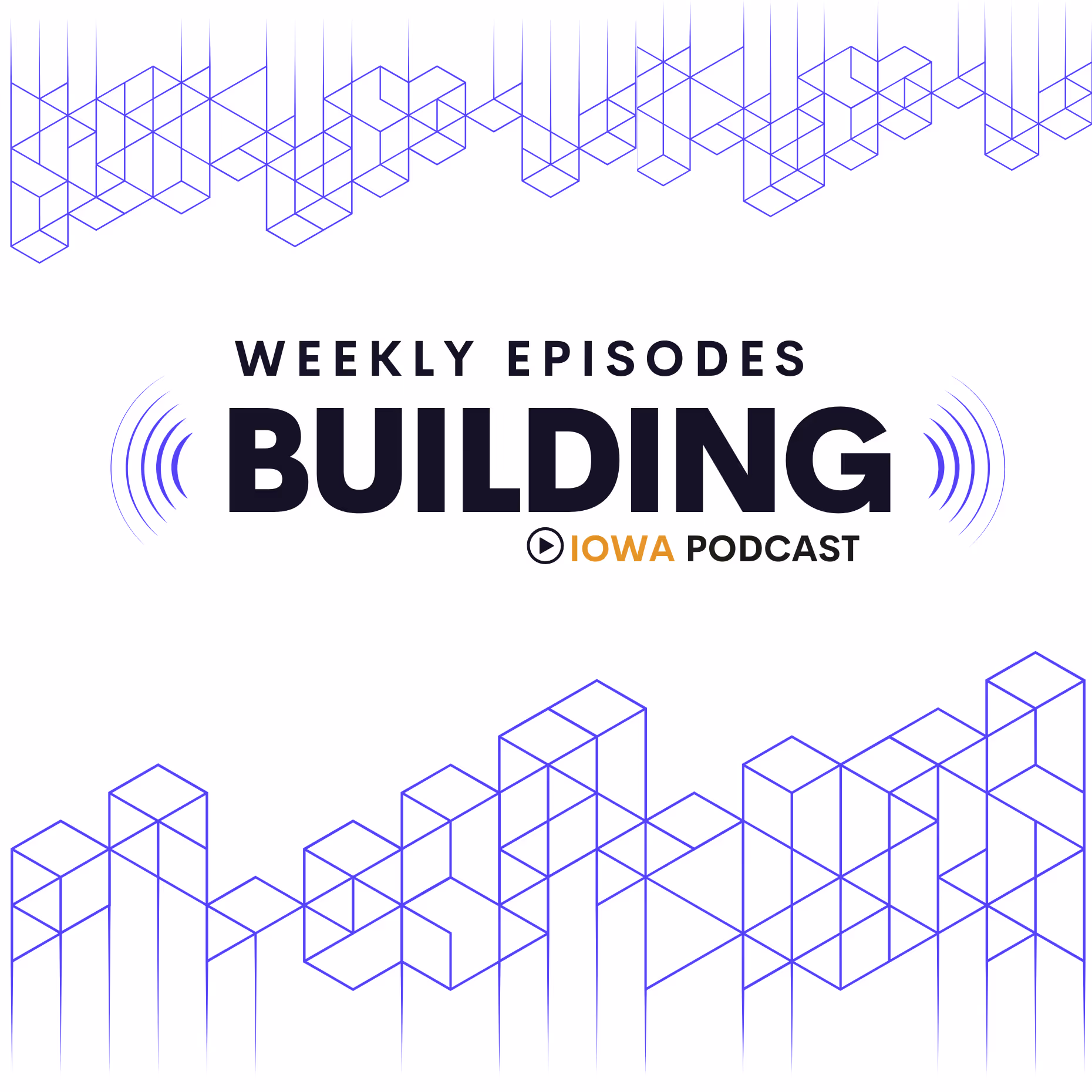 Weekly podcast episodes graphic
