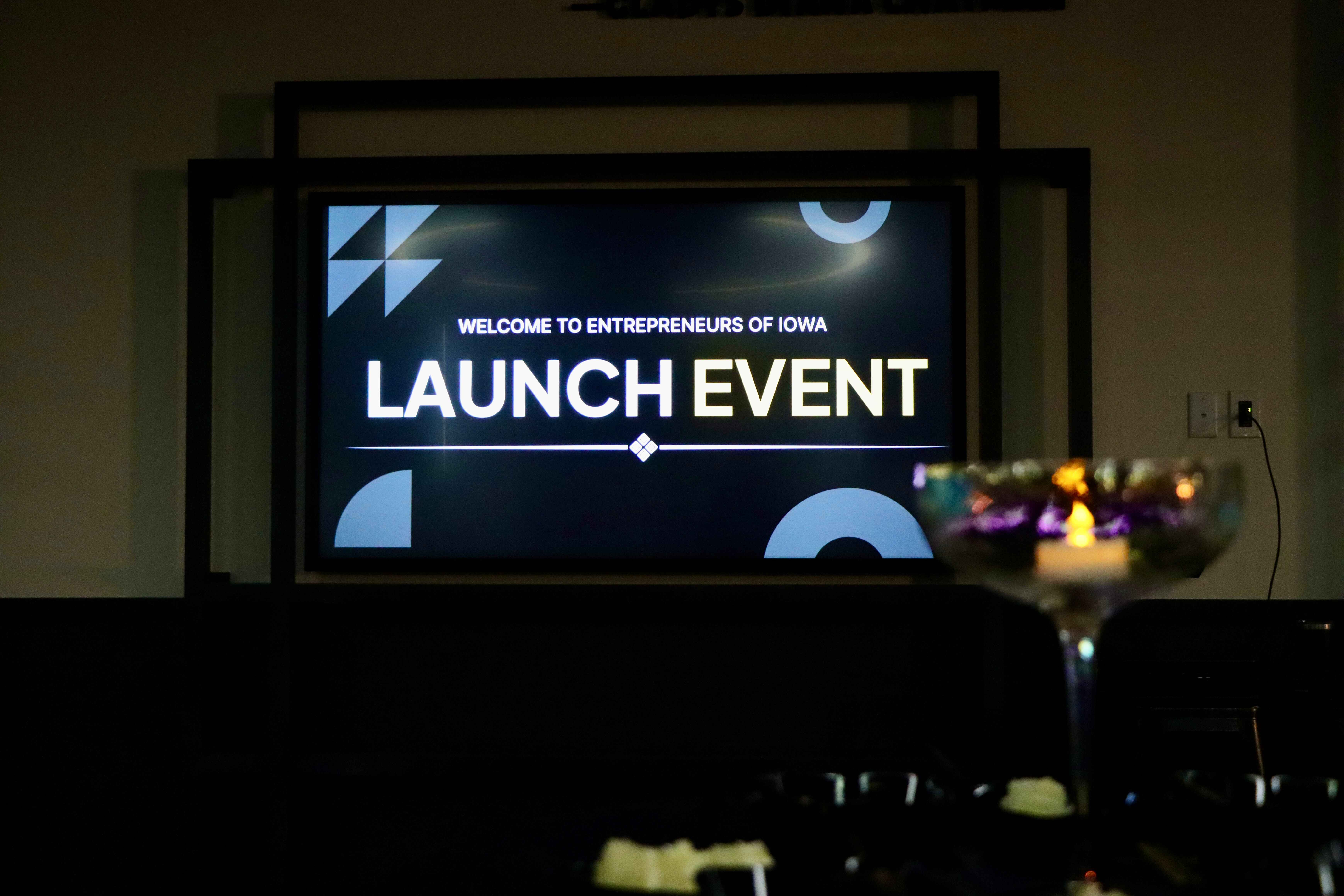 Launch event backdrop screen 