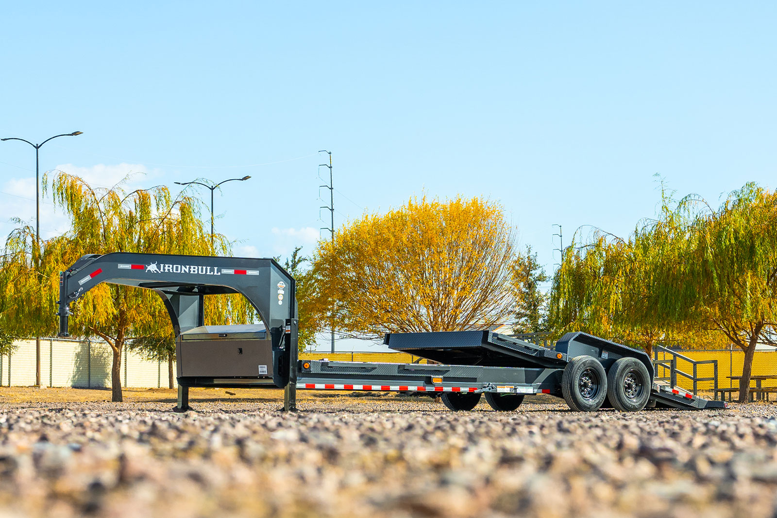 TLG Low profile gooseneck tilt trailer front angle low