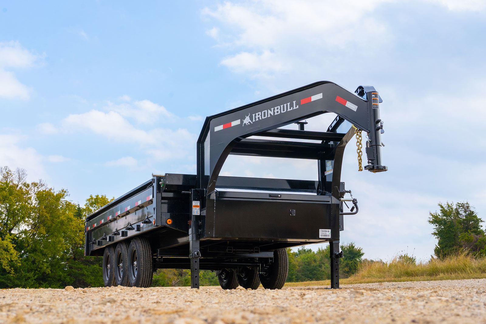 DDG gooseneck dump trailer engineered neck