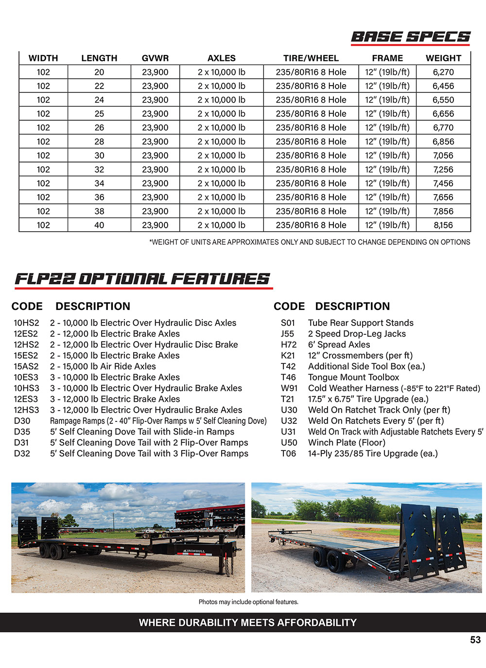 FLP Low profile pintle heavy duty trailer product catalog page 2