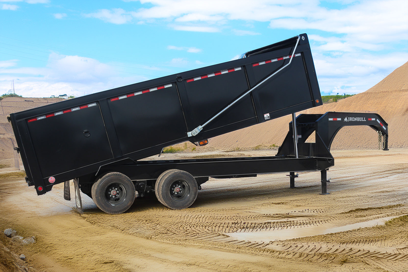 DMG Hurricane Dump Trailer dirt work