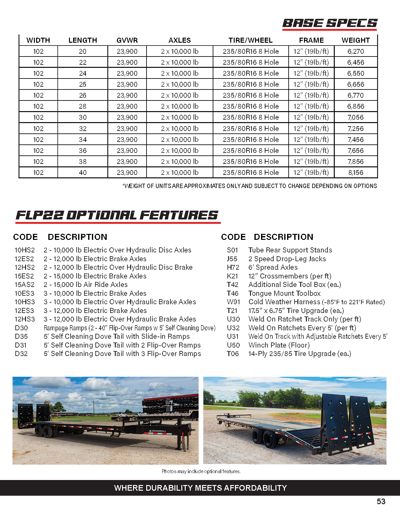 FLP Low profile pintle heavy duty trailer product catalog page 2