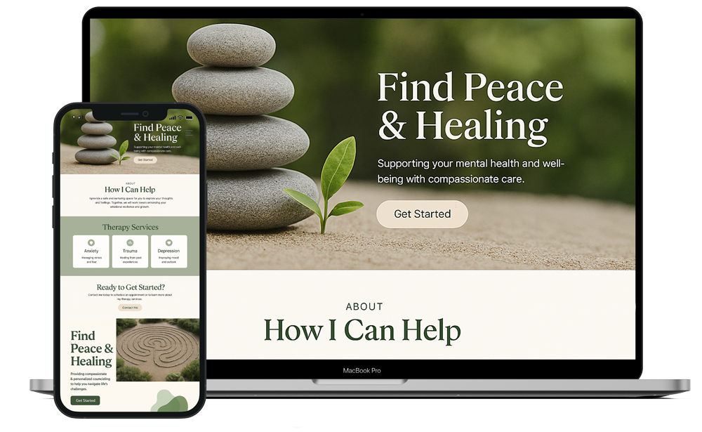 custom counsellor web design Brisbane - Studio 37 therapy website example