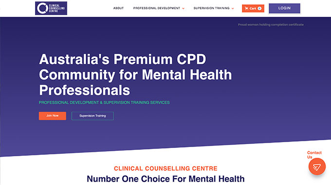 counsellor web design Brisbane - therapy website with booking system and clear services