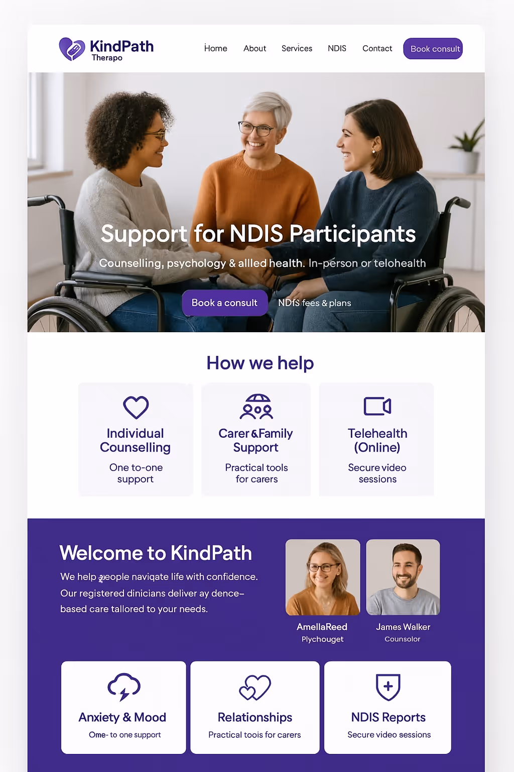 counsellor web design Australia